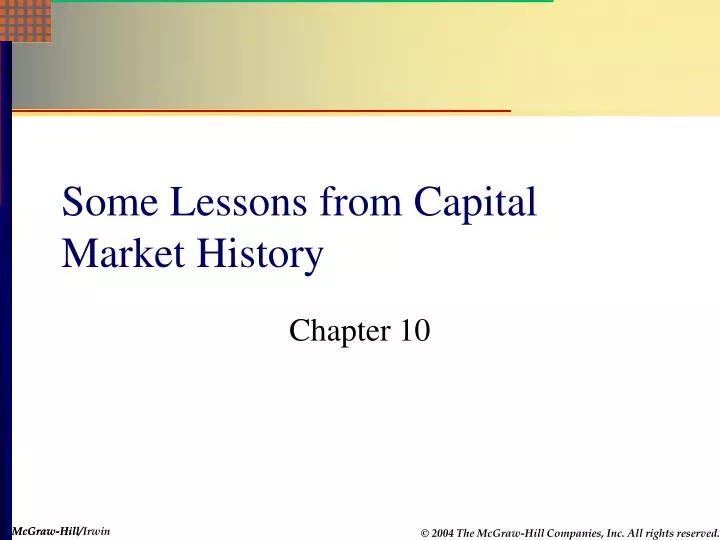 some lessons from capital market history