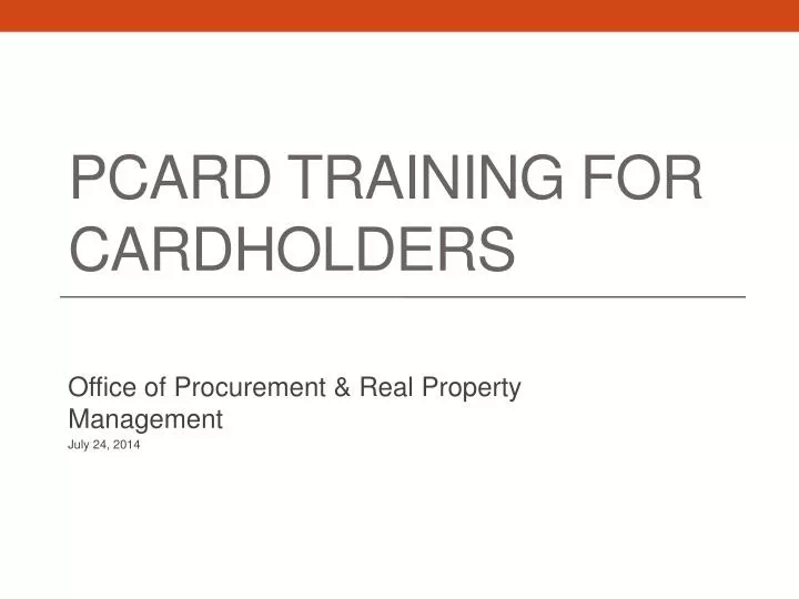 pcard training for cardholders
