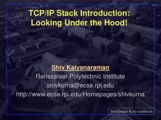 TCP/IP Stack Introduction: Looking Under the Hood!