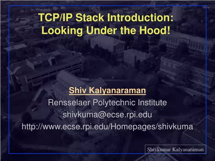 tcp ip stack introduction looking under the hood