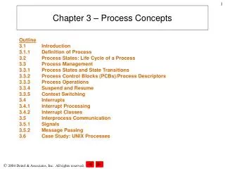 Chapter 3 – Process Concepts