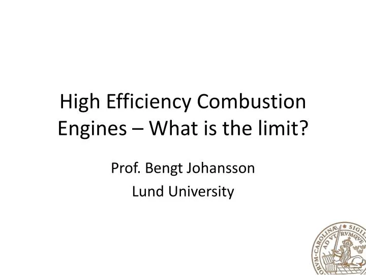high efficiency combustion engines what is the limit