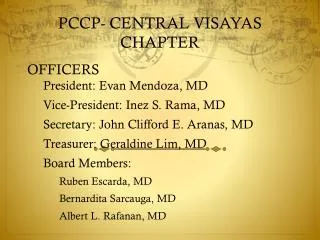 PCCP- CENTRAL VISAYAS CHAPTER