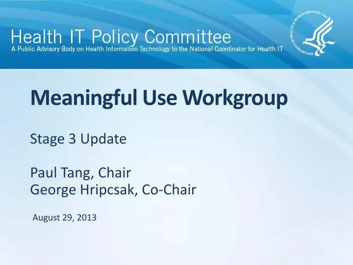 meaningful use workgroup