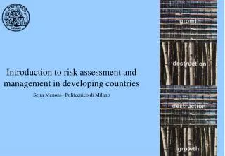 Introduction to risk assessment and management in developing countries
