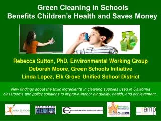 Green Cleaning in Schools Benefits Children’s Health and Saves Money