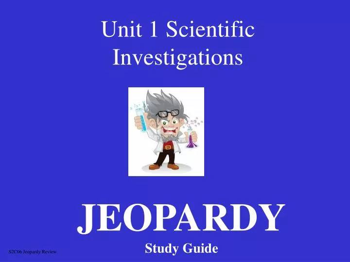 unit 1 scientific investigations