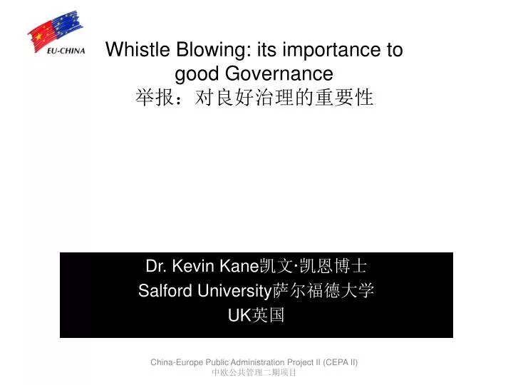 whistle blowing its importance to good governance