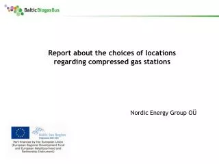 Report about the choices of locations regarding compressed gas stations