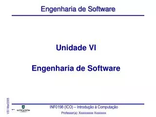 Unidade VI Engenharia de Software