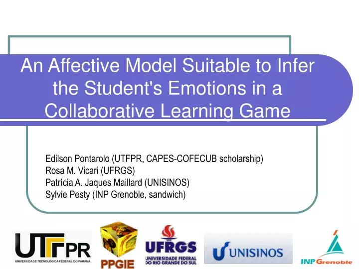 an affective model suitable to infer the student s emotions in a collaborative learning game