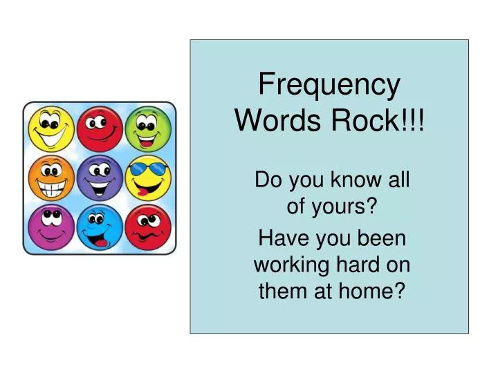 frequency words rock