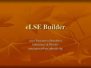 eLSE Builder