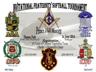 Invitational Fraternity Softball Tournament