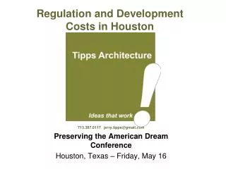 Regulation and Development Costs in Houston