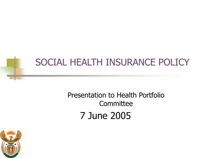 social health insurance policy