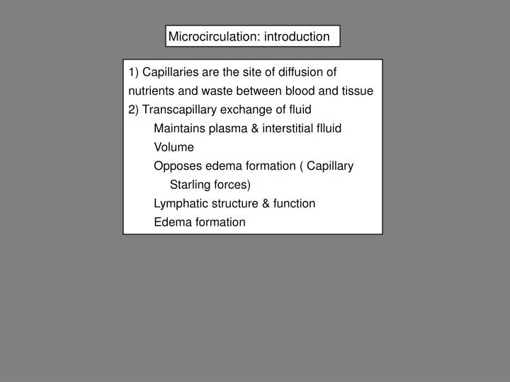 microcirculation introduction