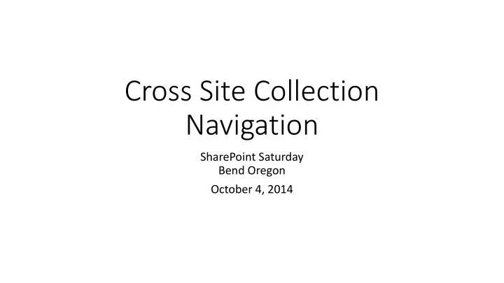 cross site collection navigation