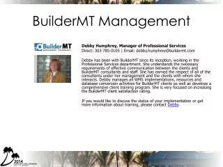 BuilderMT Management