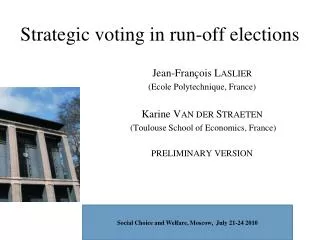 Strategic voting in run-off elections