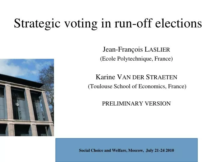strategic voting in run off elections