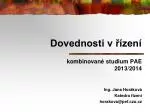 Dovednosti v řízení - slide 1