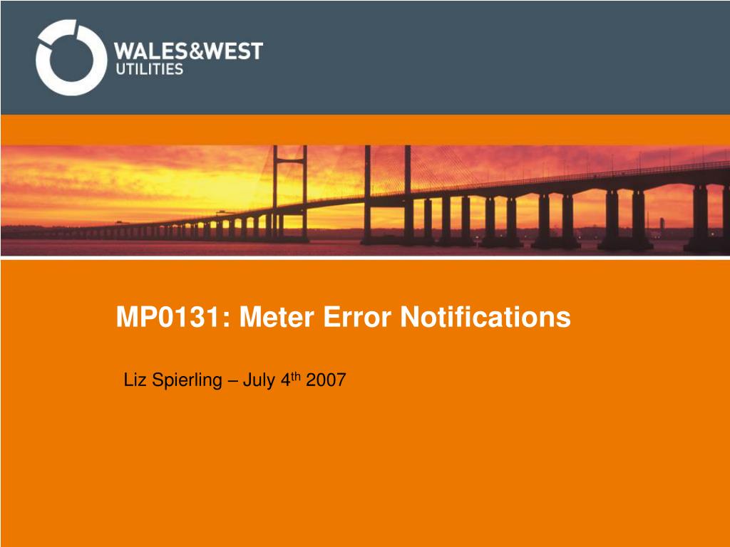 PPT - MP0131: Meter Error Notifications PowerPoint Presentation, free ...