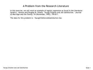 A Problem from the Research Literature