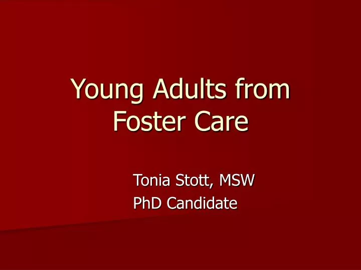 young adults from foster care