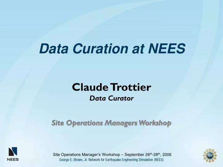 data curation at nees