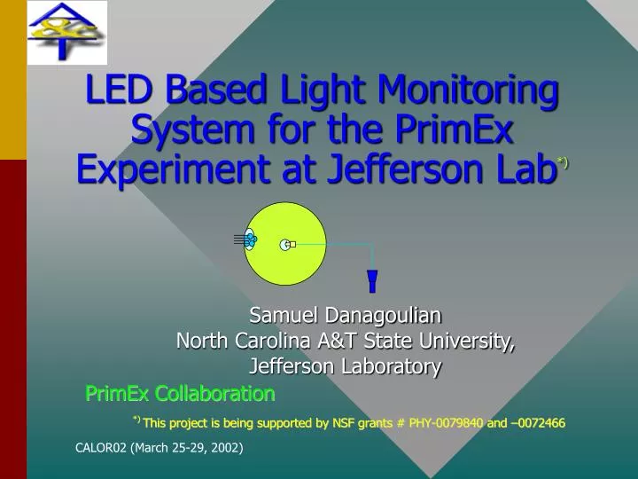 led based light monitoring system for the primex experiment at jefferson lab