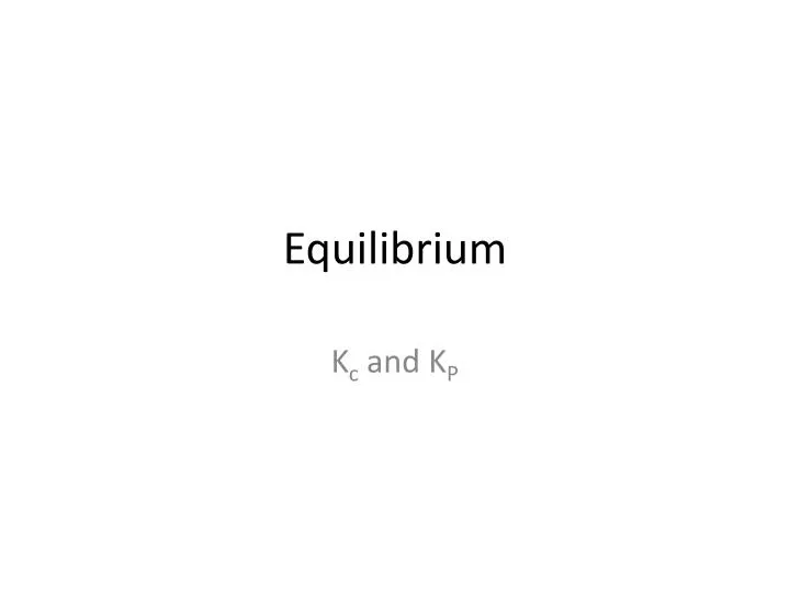 equilibrium