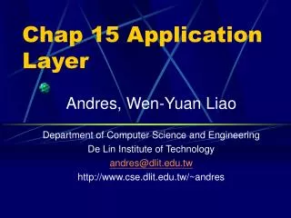 Chap 15 Application Layer