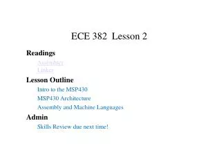 ECE 382 Lesson 2
