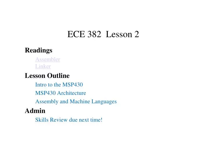 ece 382 lesson 2