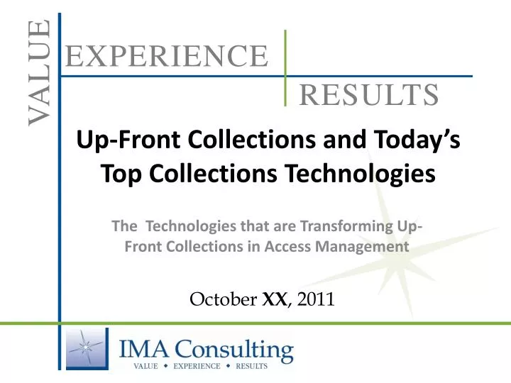 up front collections and today s top collections technologies