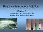 Reactions in Aqueous Solution - slide 1