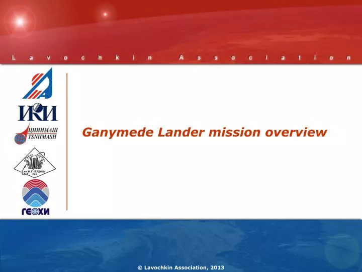 ganymede lander mission overview