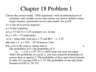 Chapter 18 Problem 1