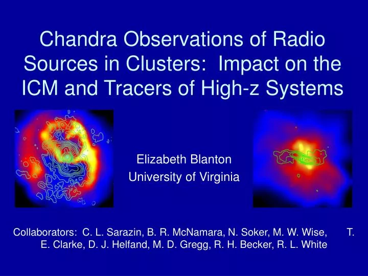 chandra observations of radio sources in clusters impact on the icm and tracers of high z systems