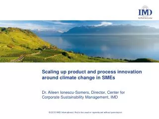 Scaling up product and process innovation around climate change in SMEs