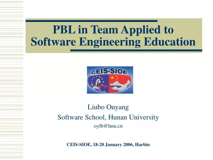 pbl in team applied to software engineering education