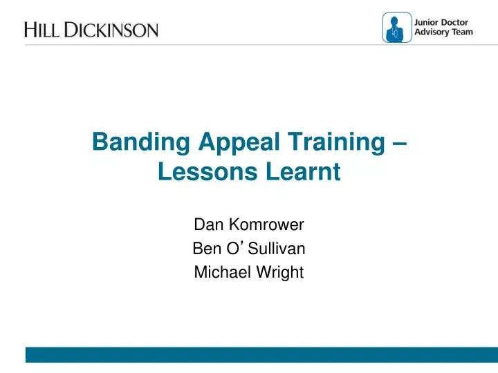 banding appeal training lessons learnt