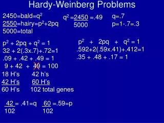 Hardy-Weinberg Problems