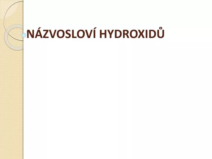 n zvoslov hydroxid