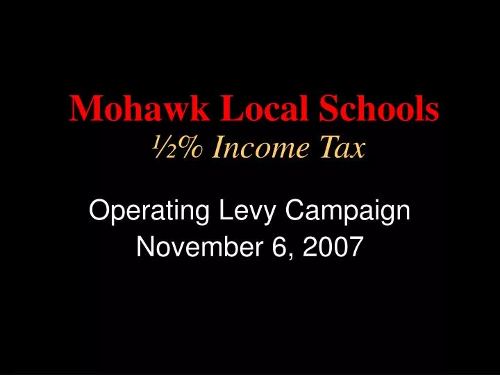 mohawk local schools income tax