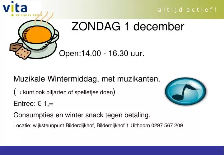 zondag 1 december