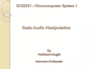 Basic Audio Manipulation