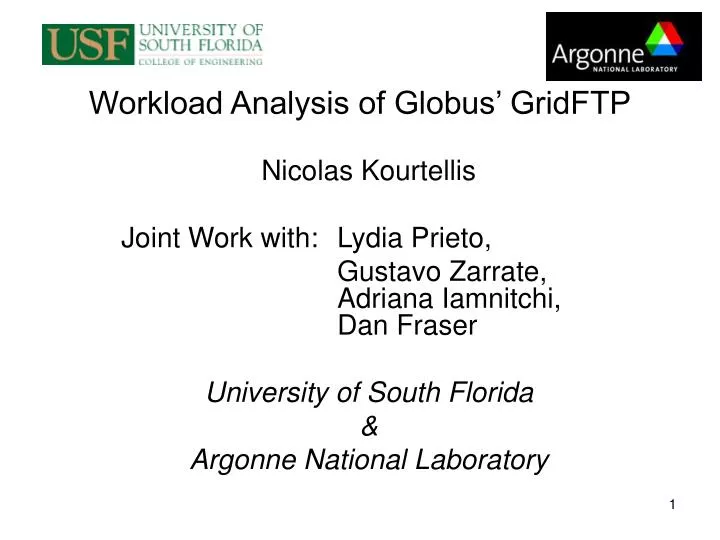 workload analysis of globus gridftp
