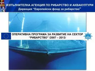 ИЗПЪЛНИТЕЛНА АГЕНЦИЯ ПО РИБАРСТВО И АКВАКУЛТУРИ Дирекция “Европейски фонд за рибарство ”